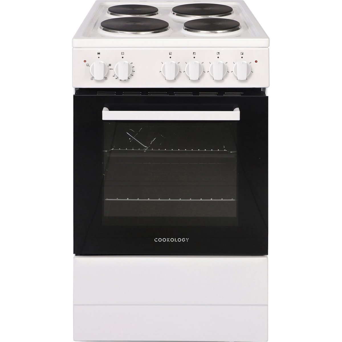 50cm White Freestanding Single Electric Cooker
