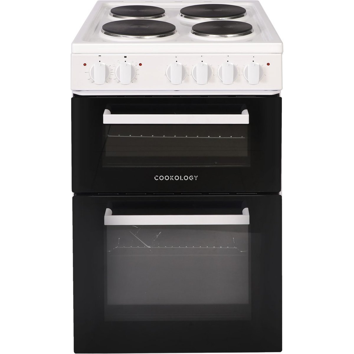 50cm White Freestanding Double Electric Cooker