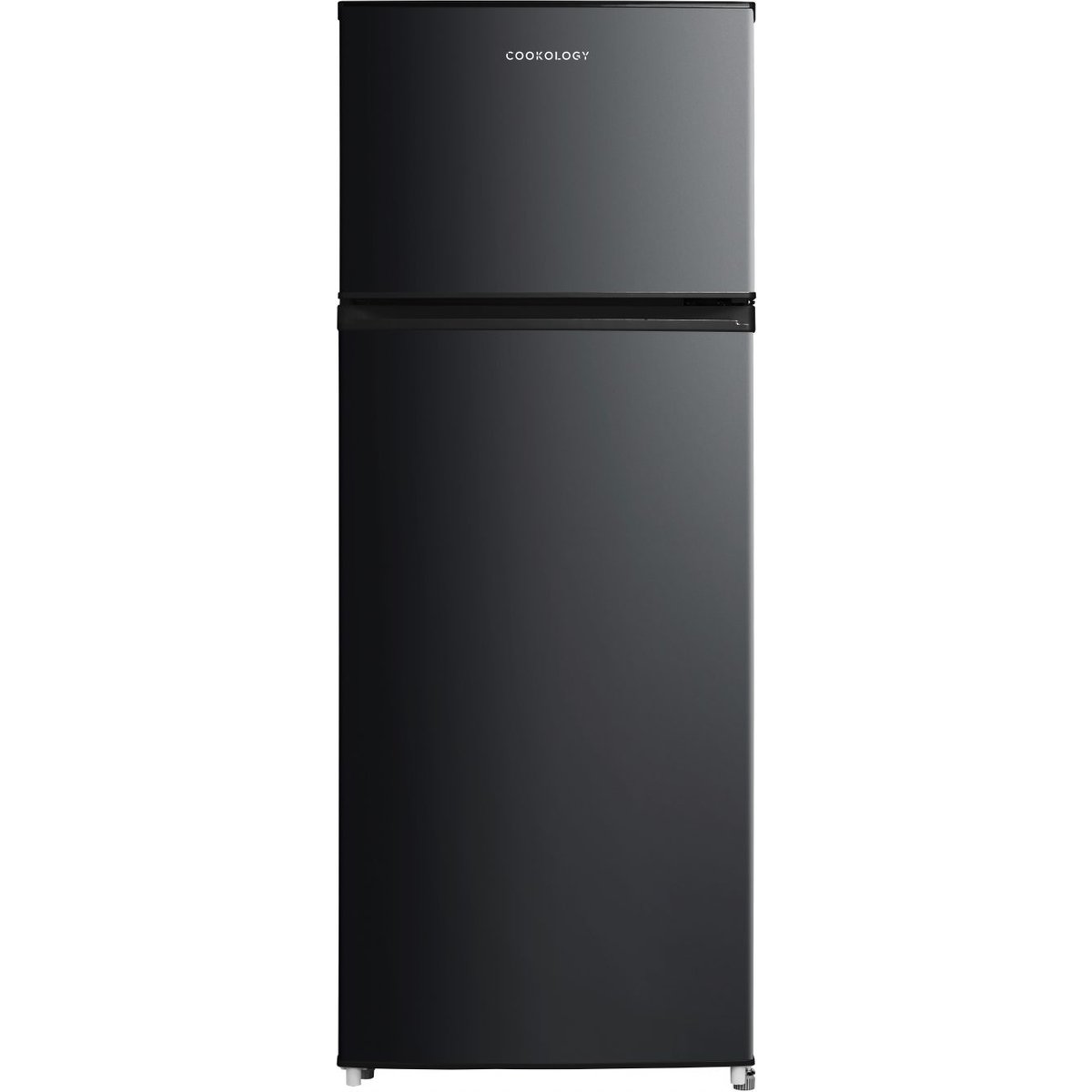 204L Black Freestanding Fridge Freezer