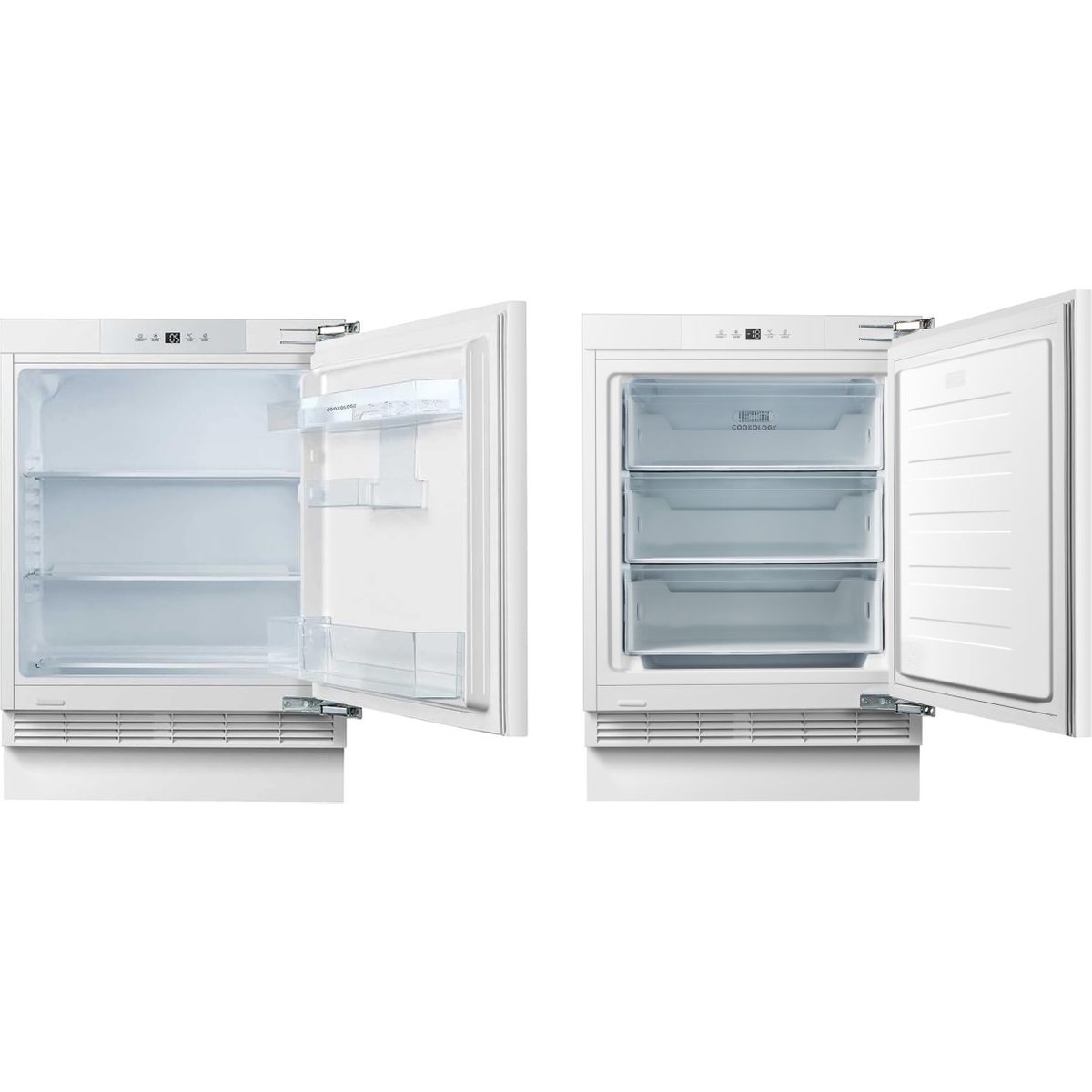 138L/97L Under Counter Integrated Fridge & Freezer Pack - White