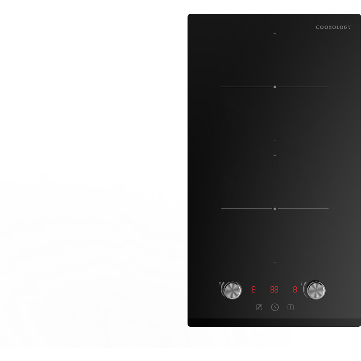 30cm 2-Zone Built-In Induction Hob with Rotary Controls - 3500W