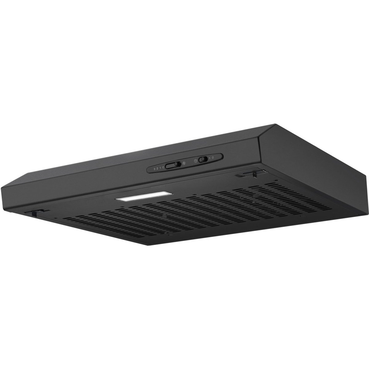 60cm Black Visor Cooker Hood - Slide Controls, LED Light