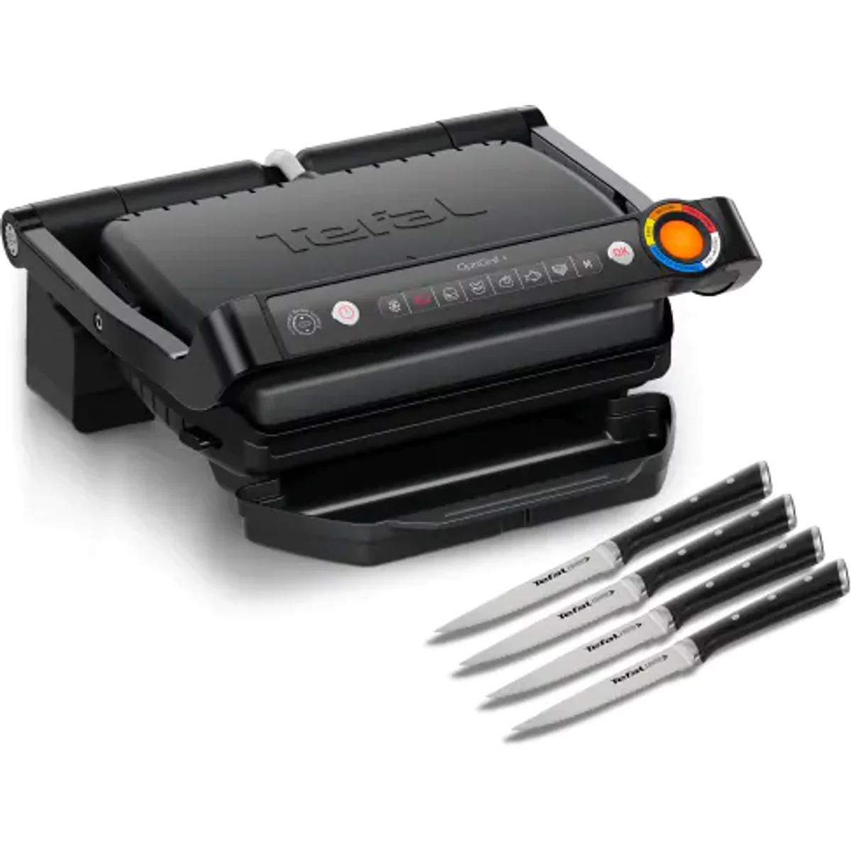 Tefal OptiGrill+ GC717DG1 Health Grill + Ice Force Knife Set Bundle