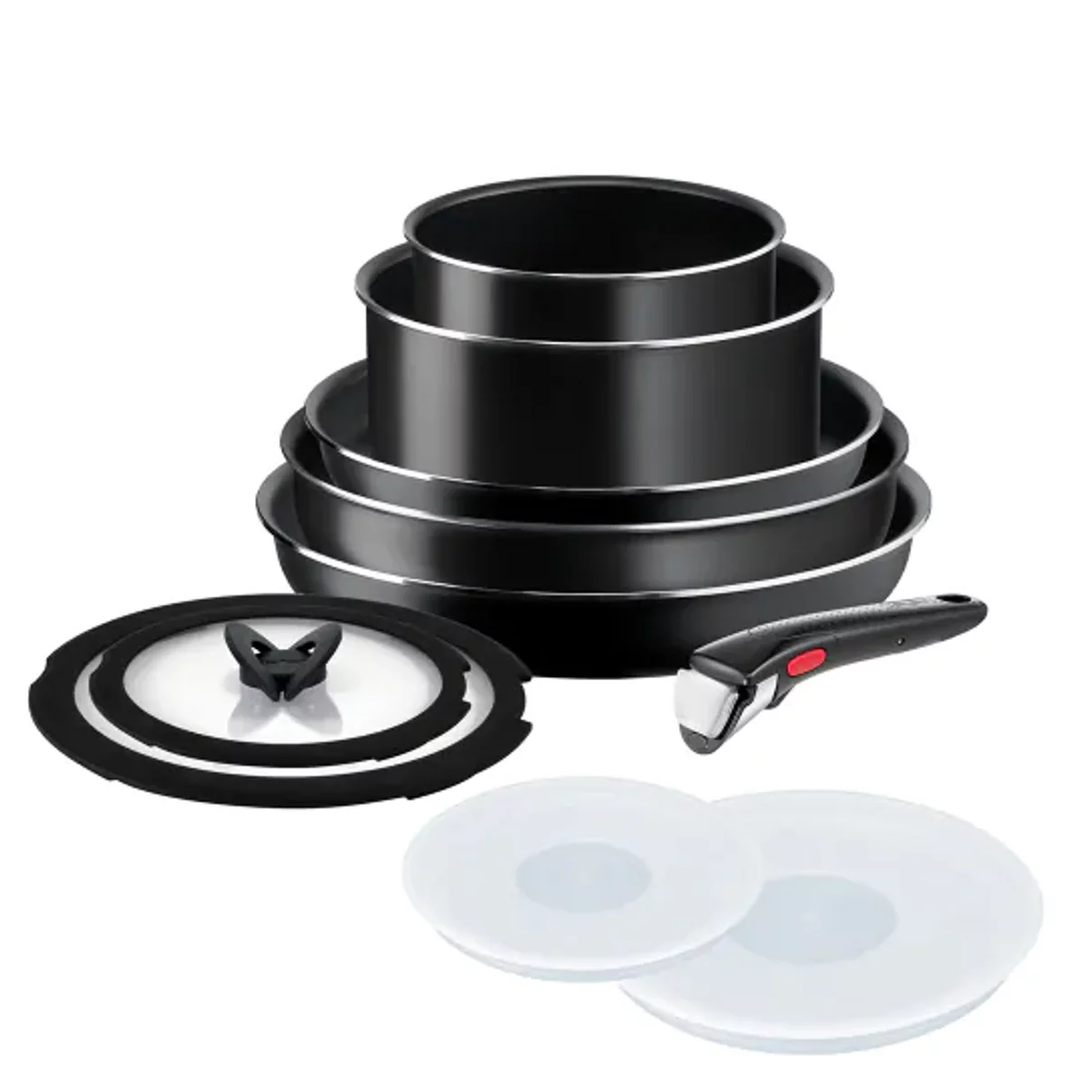 Tefal Ingenio Easy+ Non-Induction L1539042 10-Piece Pan Set – Black