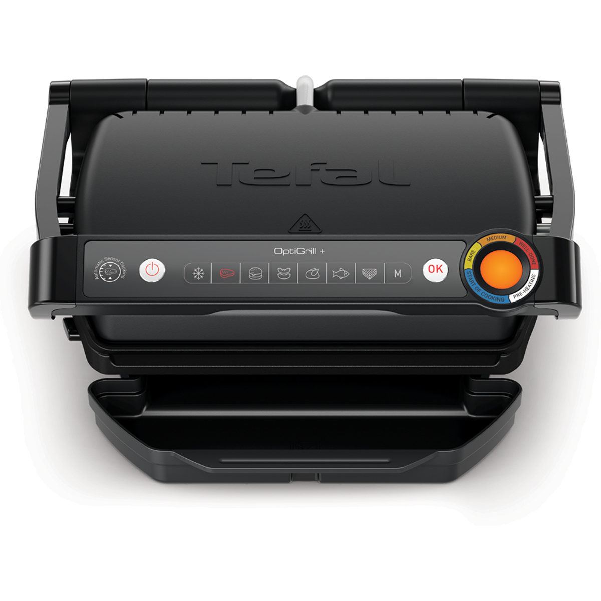 Tefal OptiGrill+ GC7178G1 Health Grill, 5 Portions - Shadow Black