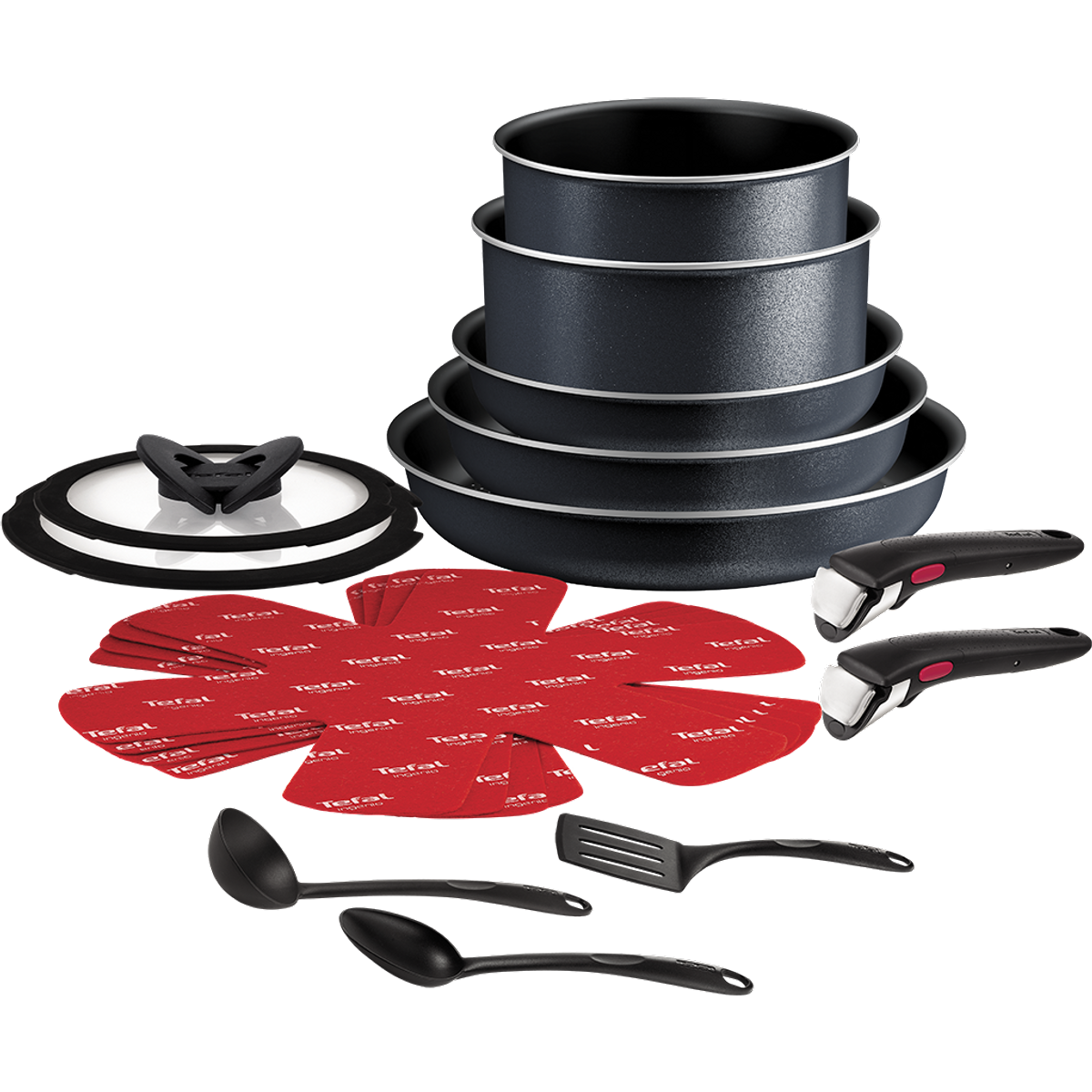 Tefal Ingenio So Light L7239642 16-Piece Pot and Pan Set - Black