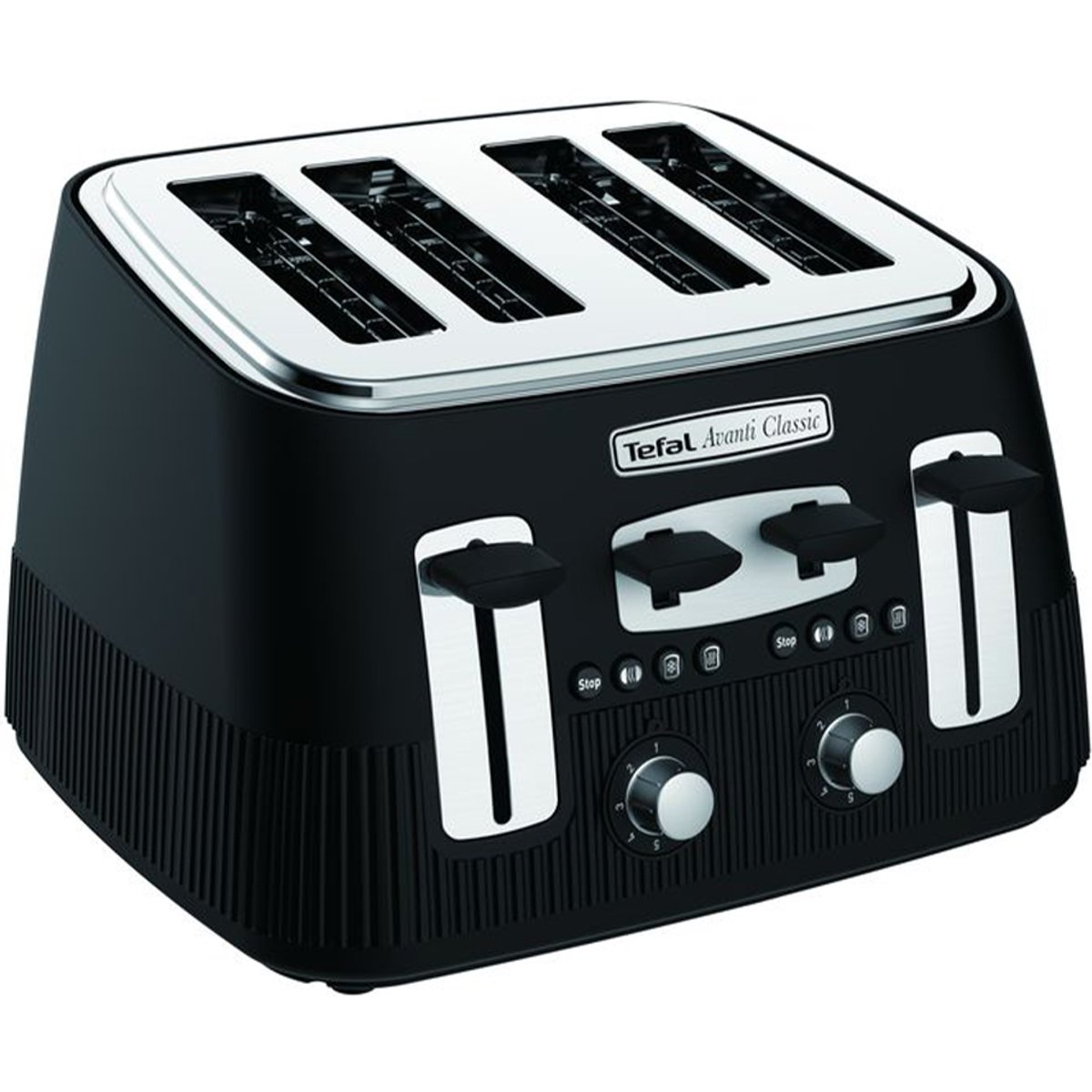 Tefal Avanti Classic TT780N40 4-slice Toaster - Matt Black