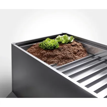 Biohort Tussenbodem Moestuinbox 1,5x1 Metallic Donkergrijs