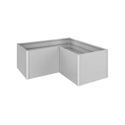 Biohort Moestuinbox L-vorm 2x1 Zilver Metallic