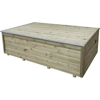 Lutra Kussenbox - Hout - Naturel - 170x100x56cm