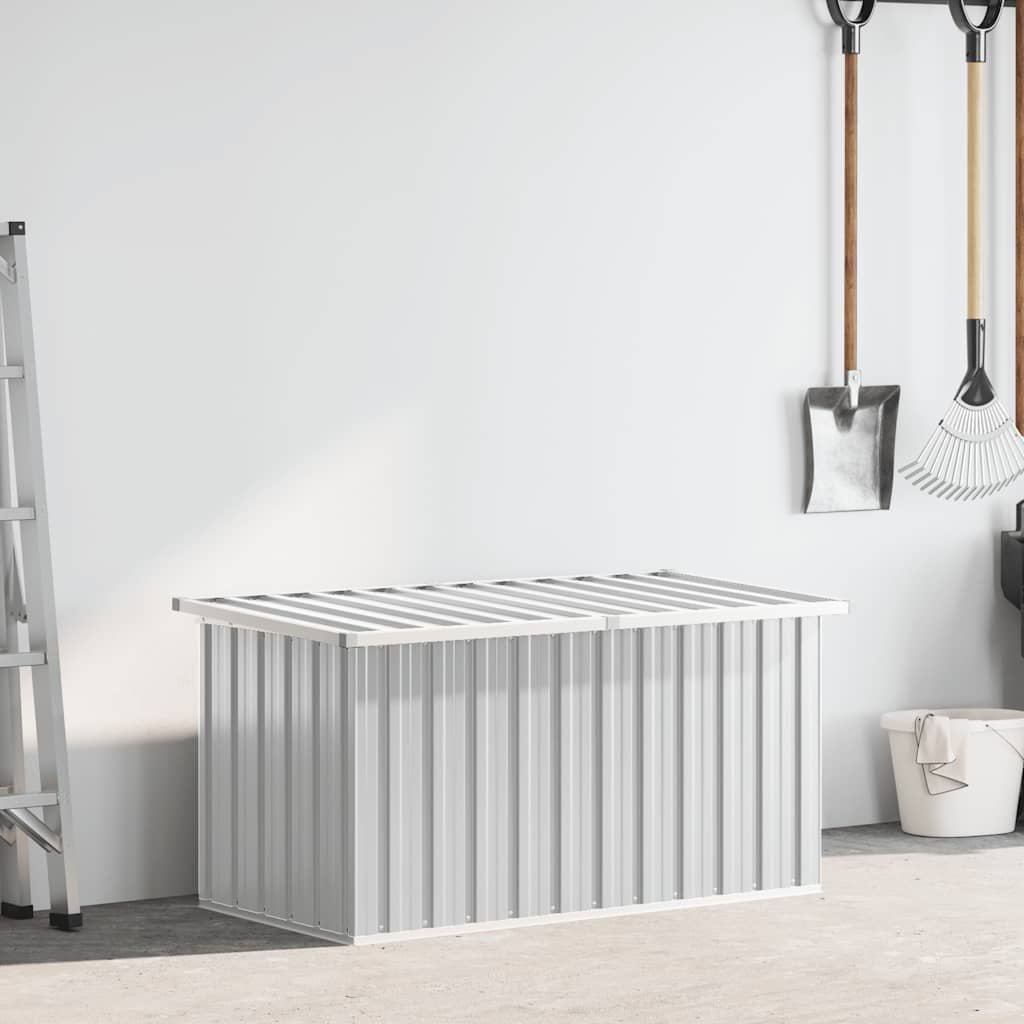 vidaXL Tuinbox 129x67x65 cm grijs
