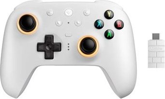 Controle Wireless 8BitDo Ultimate 2, Efeito Hall, 2.4G, com Dock, p/ PC e Android, Branco - 81HE01