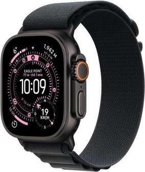Imagem principal Apple Watch Ultra 3 GPS + Cellular, Caixa Preta de Titânio de 49 mm, Pulseira loop Alpina Preta, M - MF0V4BE/A Apple