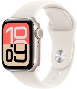Apple Watch SE 3 GPS + Cellular, Caixa Estelar de Alumínio de 44 mm, Pulseira Esportiva Estelar, Tamanho M/G - MEPF4AM/A