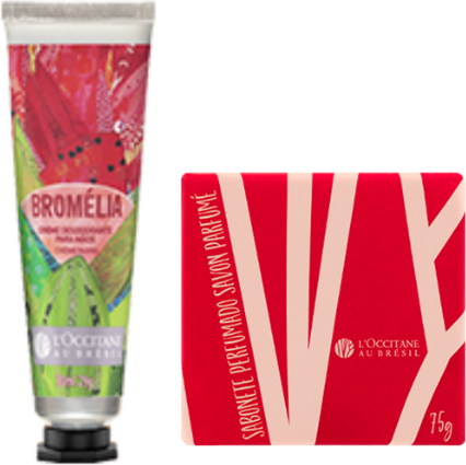 Imagem principal Creme Desodorante de Mãos Bromélia 30ml e Sabonete Perfumado 75g Loccitane Au Bresil BR Loccitane Au Bresil BR