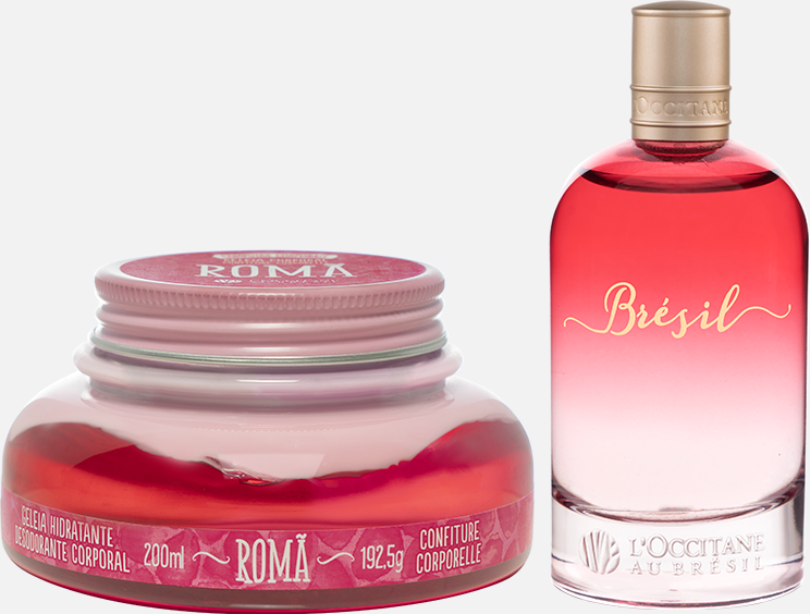 Imagem principal Combo Deo Colônia Brésil e Geleia Hidratante Romã L'Occitane au Bresil L'Occitane au Bresil