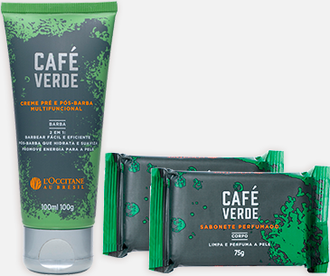 Imagem principal Combo Masculino Barba e Sabonetes Café Verde Loccitane Au Bresil BR Loccitane Au Bresil BR