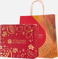 Imagem principal Combo Sacola P e Caixa PP Natal - 2 a 3 Produtos Pequenos Loccitane Au Bresil BR Loccitane Au Bresil BR