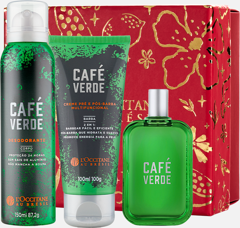 Imagem principal Presente Café Verde: Desodorante, Creme Multifuncional e Deo Colônia Loccitane Au Bresil BR Loccitane Au Bresil BR