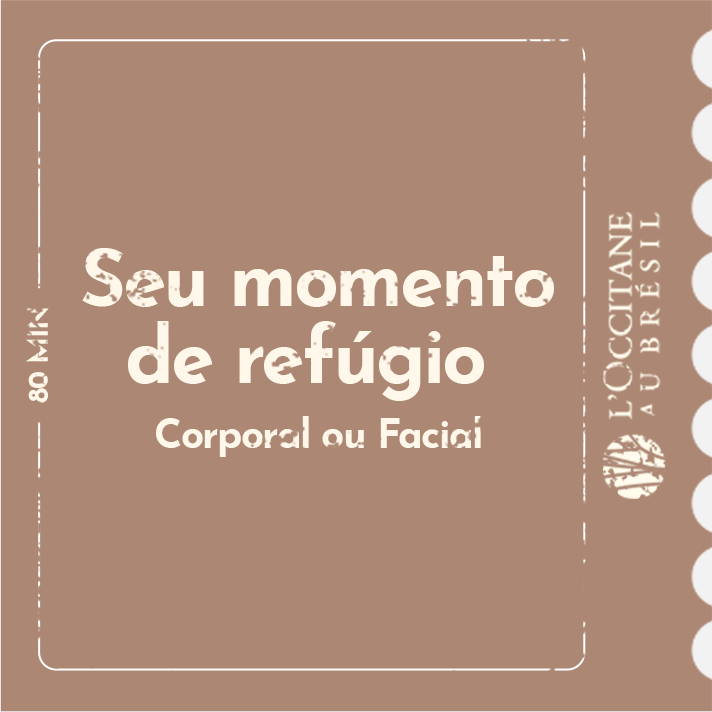 Imagem principal Tratamento 80 minutos + Adicional Massagem nos Pés L'Occitane au Bresil L'Occitane au Bresil