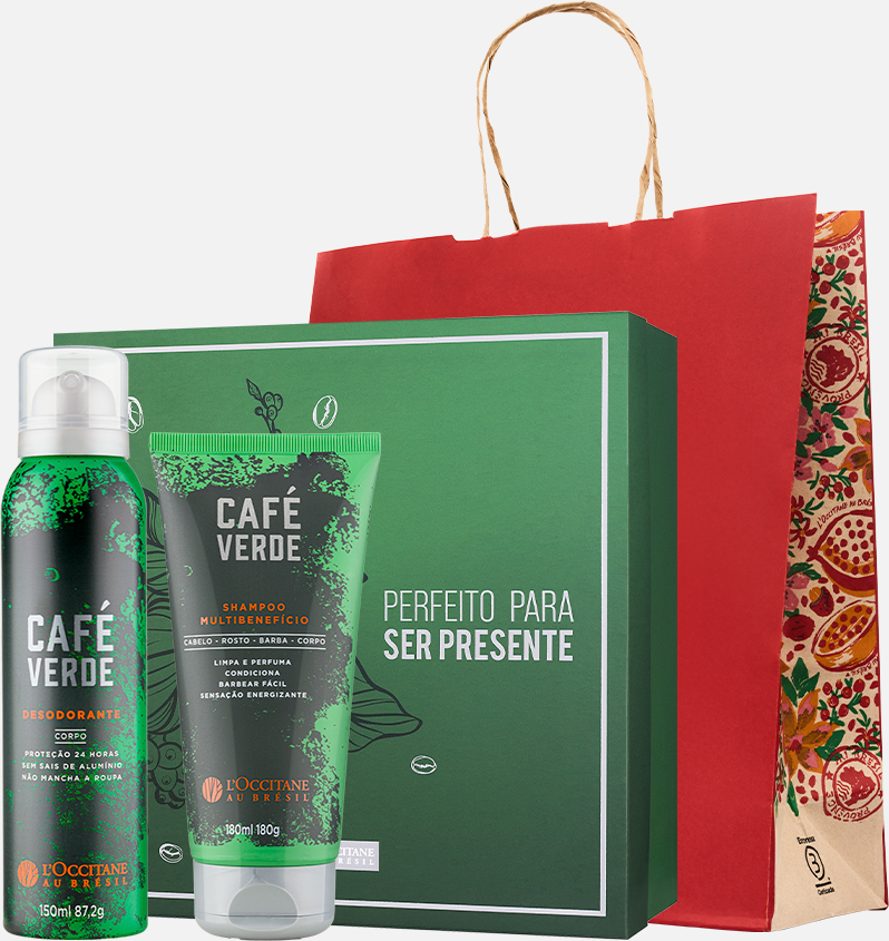 Imagem principal Presente Shampoo e Desodorante Café Verde Loccitane Au Bresil BR Loccitane Au Bresil BR