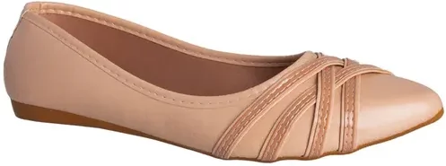 Imagem principal Sapatilha Penélope Detalhe Tiras Cruzadas Bege PENÉLOPE Bege