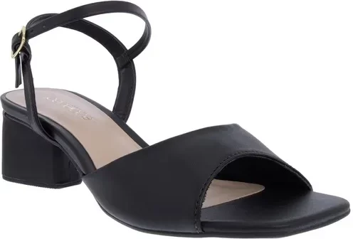 Imagem principal Sandália Penélope Salto Geométrico Decote Preto PENÉLOPE Preto