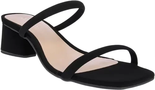 Imagem principal Tamanco Penélope Salto Geométrico Nobuck Preto PENÉLOPE Preto