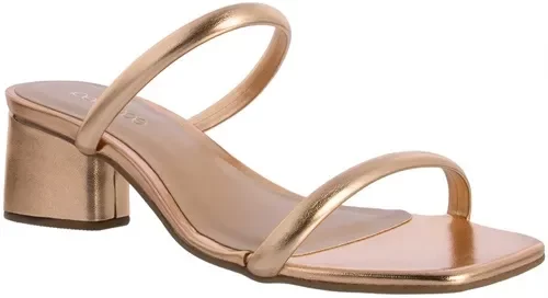 Imagem principal Tamanco Penélope Salto Geométrico Metalizado Cobre Ouro Rose PENÉLOPE Ouro Rose