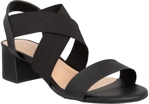 Imagem principal Sandália Penélope Salto Grosso Tiras Cruzadas Elástico Preto PENÉLOPE Preto