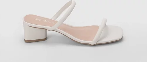 Imagem principal Tamanco Penélope Salto Geométrico Tiras Off White PENÉLOPE Off White