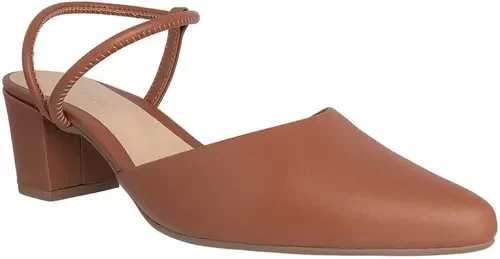 Imagem principal Scarpin Slingback Penélope Salto Grosso Elástico Caramelo PENÉLOPE Caramelo