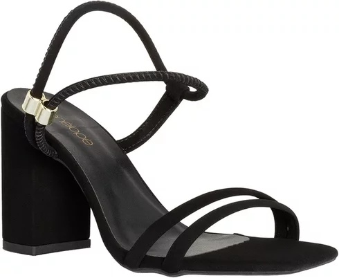 Imagem principal Sandália Penélope Salto Grosso Tira Regulável Nobuck Preto PENÉLOPE Preto
