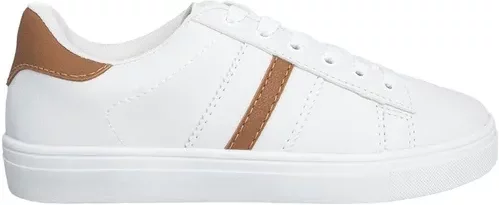 Imagem principal Tênis Penélope Casual Feminino Recortes Pespontos Branco Bege PENÉLOPE Bege