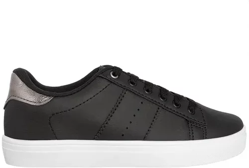 Imagem principal Tênis Penélope Casual Detalhe Pespontos Metalizado Preto PENÉLOPE Preto
