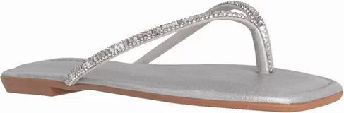 Imagem principal Rasteira Penélope Detalhe Pedrarias Strass Prata PENÉLOPE Prata