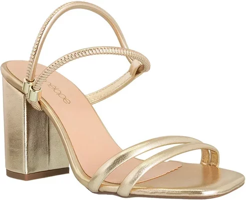 Imagem principal Sandália Penélope Metalizado Salto Grosso Ouro PENÉLOPE Ouro