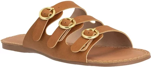 Imagem principal Rasteira Penélope Três Fivelas Caramelo PENÉLOPE Caramelo