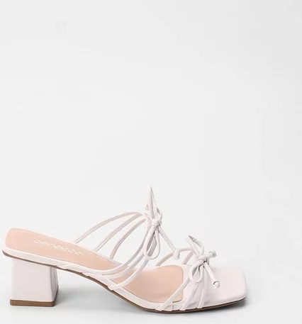 Imagem principal Tamanco Penélope Tiras Slim Detalhe Laço Off White PENÉLOPE Off White