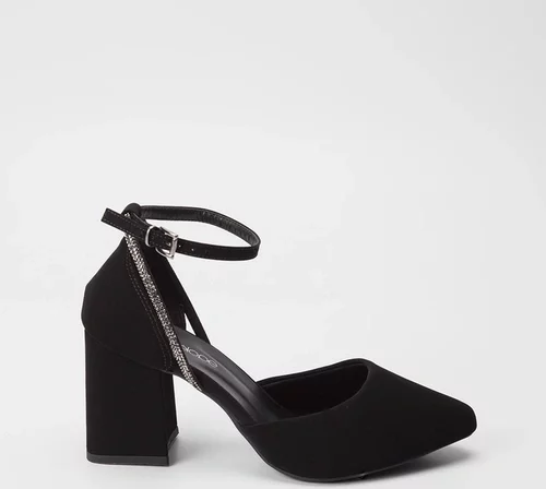 Imagem principal Scarpin Feminino Penélope Tira Strass Nobuck Preto PENÉLOPE Preto