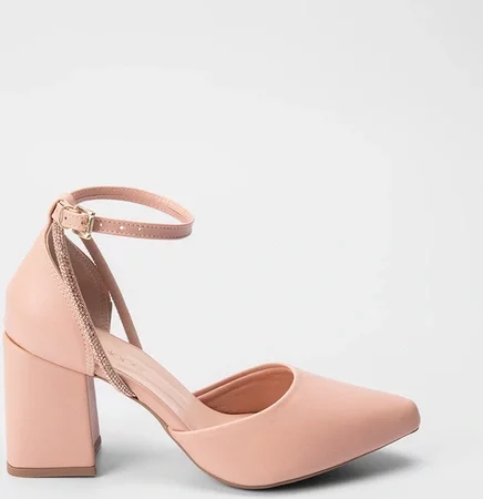 Imagem principal Scarpin Feminino Penélope Tira Strass Nude PENÉLOPE Nude