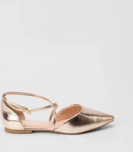 Imagem principal Sapatilha Gabriela Aberta Detalhe Fivela Dourado Ouro GABRIELA Ouro