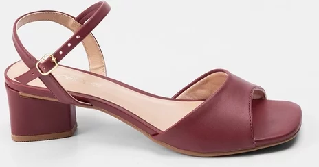 Imagem principal Sandália Penélope Salto Geométrico Decote Preto PENÉLOPE Preto