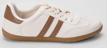 Imagem principal Tênis Penélope Casual Feminino Detalhe Recorte Bege Off White PENÉLOPE Off White