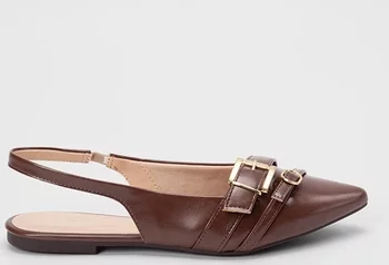 Imagem principal Sapatilha Slingback Feminina Gabriela Tiras Fivelas Marrom GABRIELA Marrom