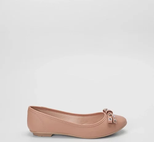 Imagem principal Sapatilha Feminina Moleca Com Laço Detalhe Ilhós & Pedraria Nude MOLECA Nude