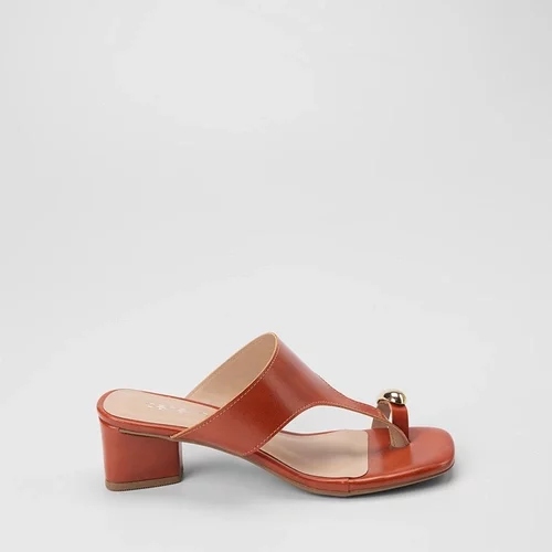 Imagem principal Tamanco Feminino Penélope Salto Geométrico Detalhe Bold Laranja PENÉLOPE Laranja