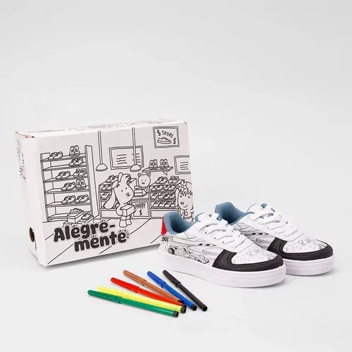 Tênis Casual Infantil Slink Goods + Brinde 6 Canetinhas