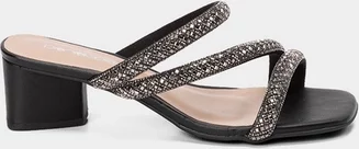 Imagem principal Tamanco Feminino Penélope Salto Médio Strass Preto PENÉLOPE Preto