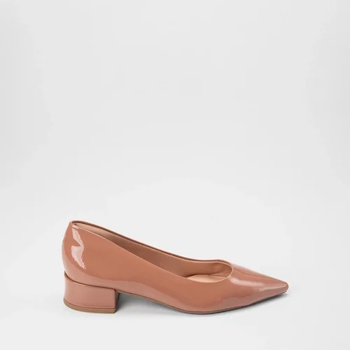 Imagem principal Scarpin Feminino Penélope Salto Bloco Baixo Verniz Nude PENÉLOPE Nude